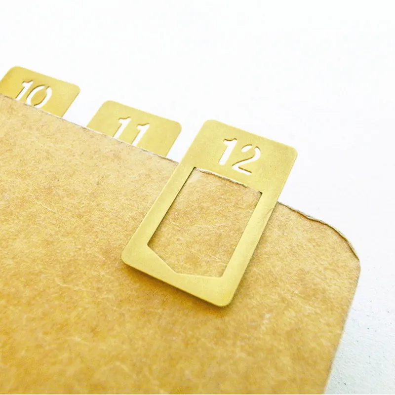 Stationery Office Supply Store - 12 шт./партия, винтажные медные закладки для