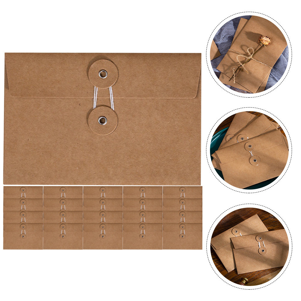 Letter Envelope Kraft - 30 шт. однотонных конвертов из крафт-бумаги