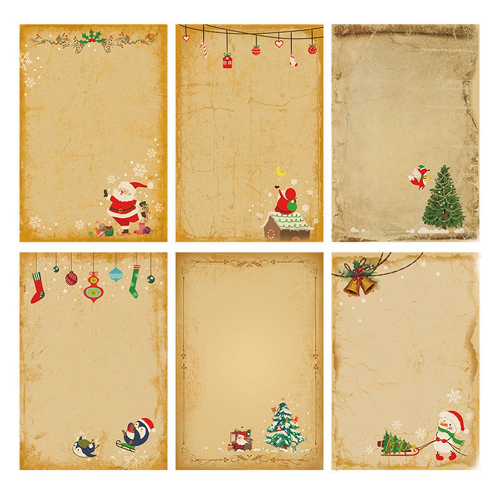 Letter Envelope Kraft - DIY Винтаж Санта-Клаус Подарочные приглашения Снеговик