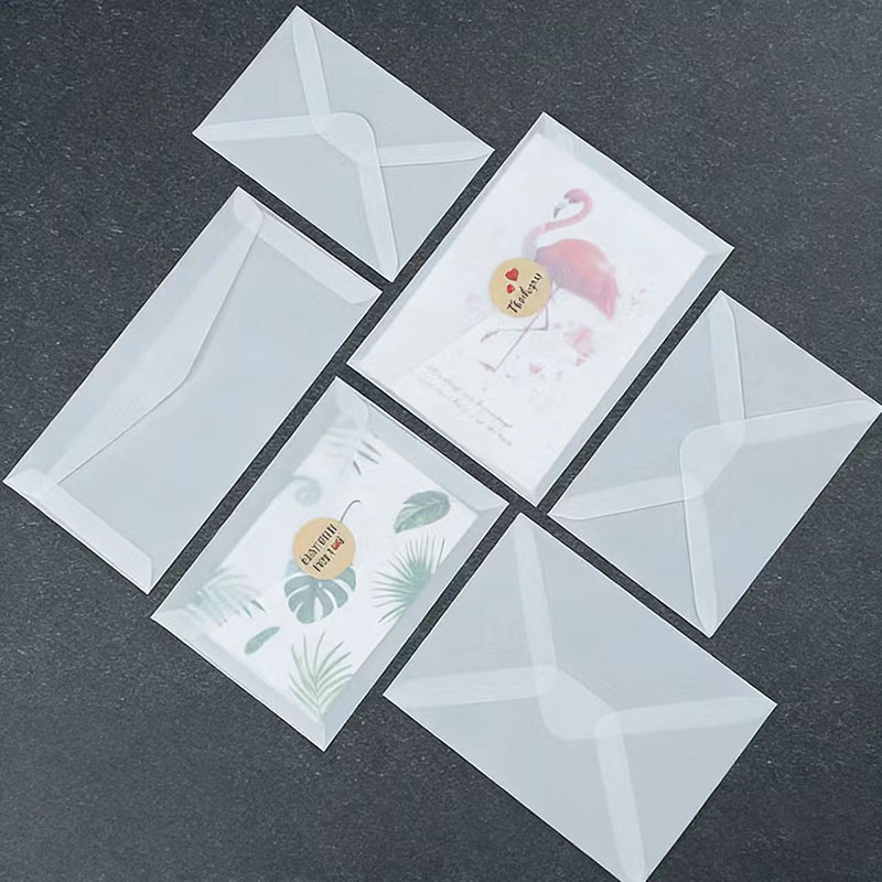 Letter Envelope Kraft - 50 шт. полупрозрачных пустых конвертов различных