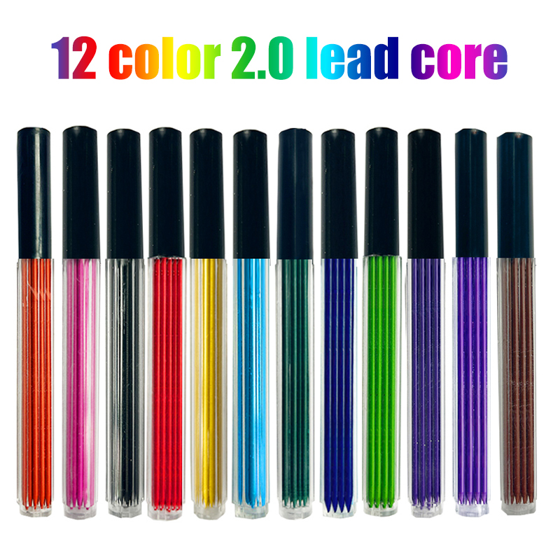 Mechanical Pencil Lead - 12 цветов 2,0 мм HB сменный