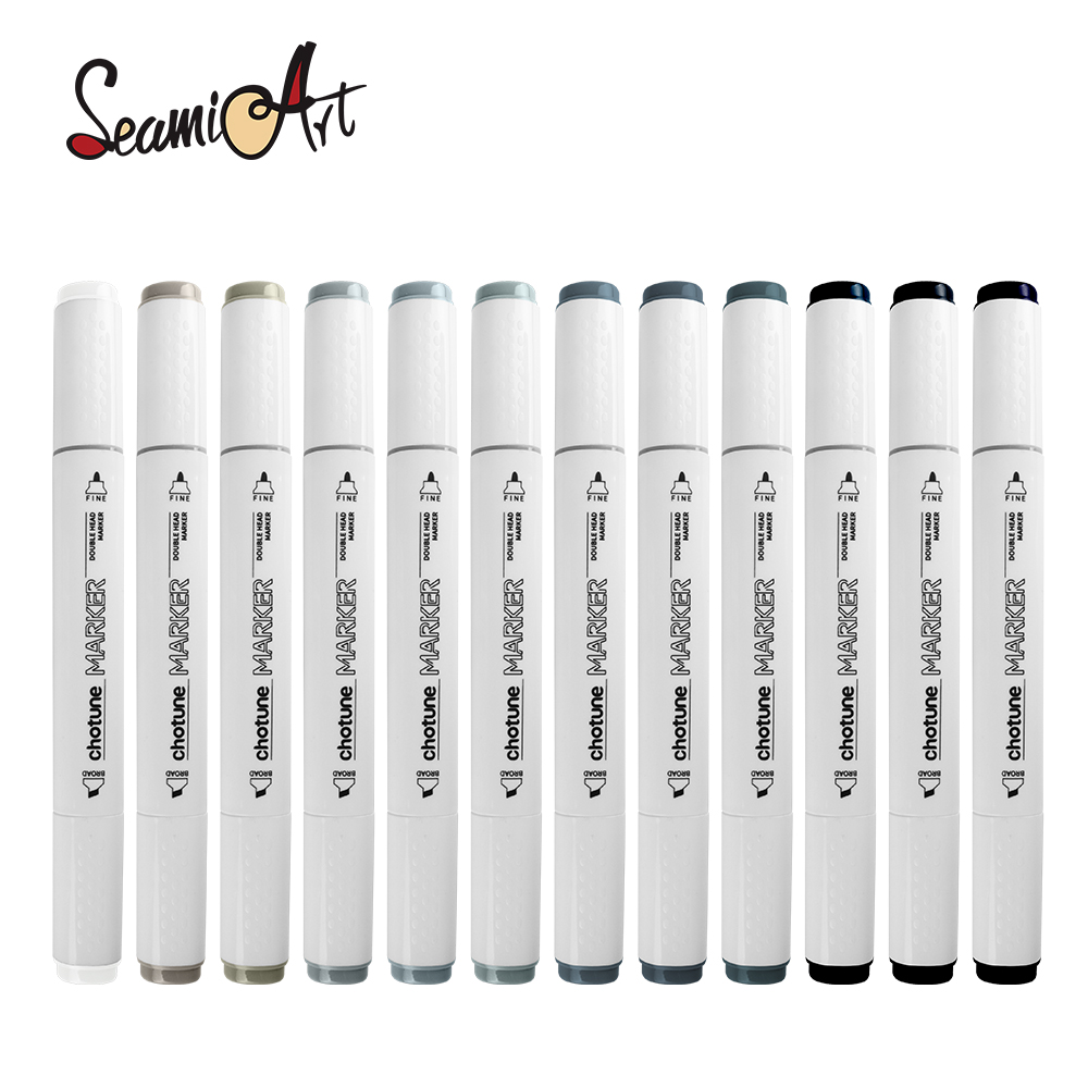 THOTUNE 12-цветный теплый серы – обзор и цена Copic Marker Sketch