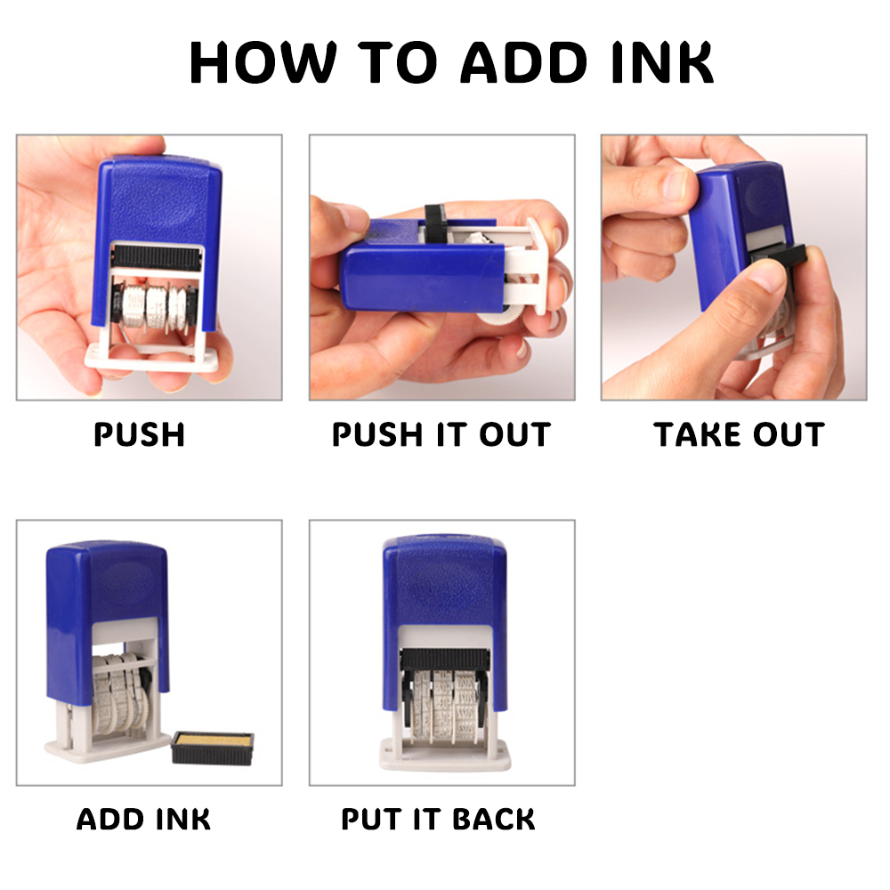 Самокатный штамп с датой для б – обзор и цена Self Inking Stamp