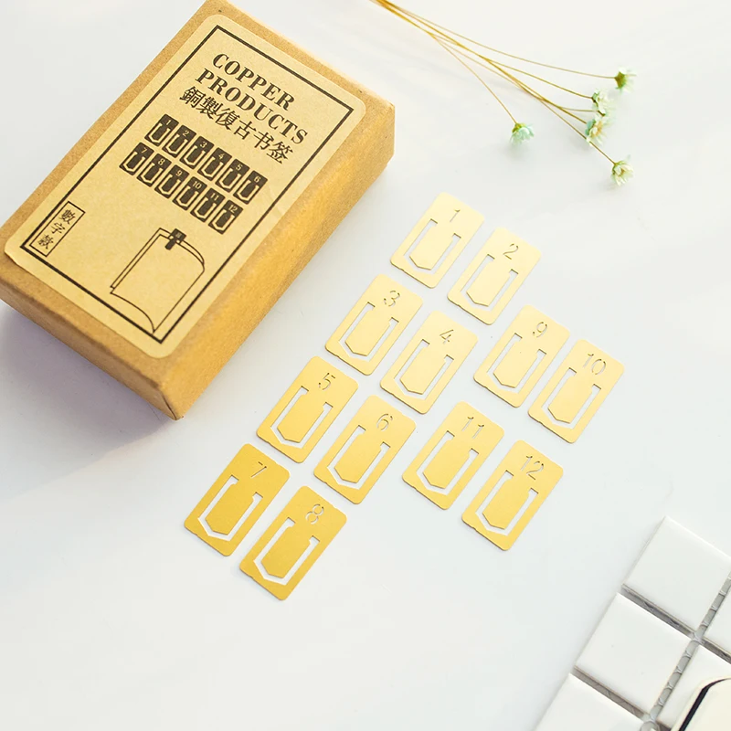 12 шт./партия, винтажные медны – обзор и цена Stationery Office Supply Store