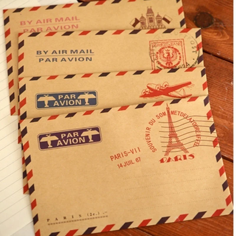 10 шт. 9,7*7,5 см, популярный  – обзор и цена Letter Envelope Kraft