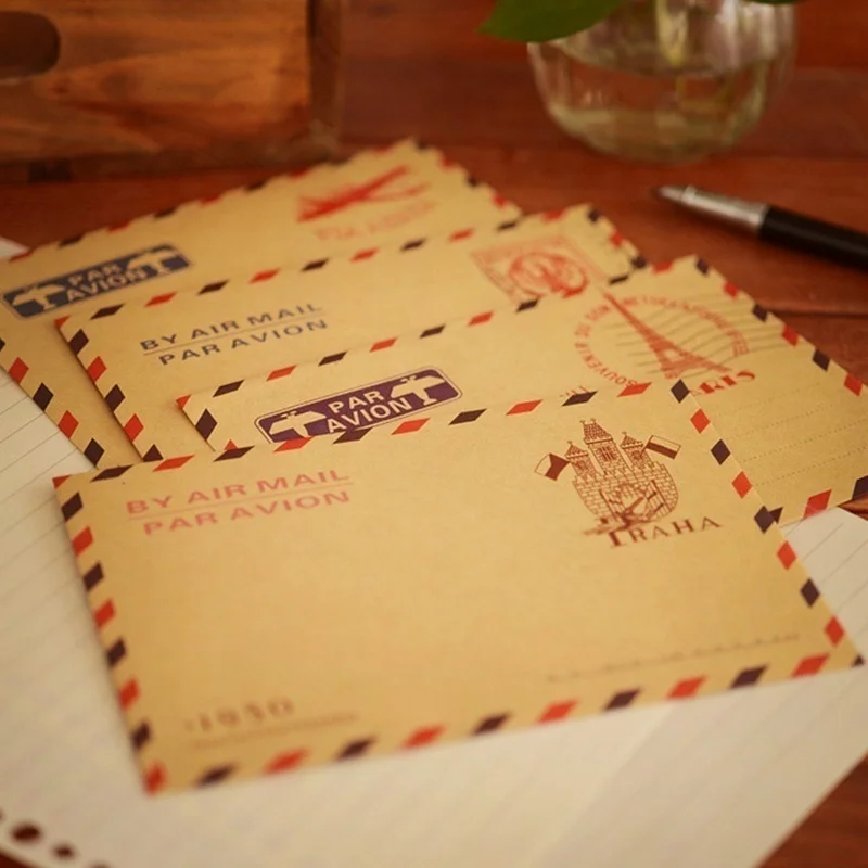 10 шт. 9,7*7,5 см, популярный  – обзор и цена Letter Envelope Kraft