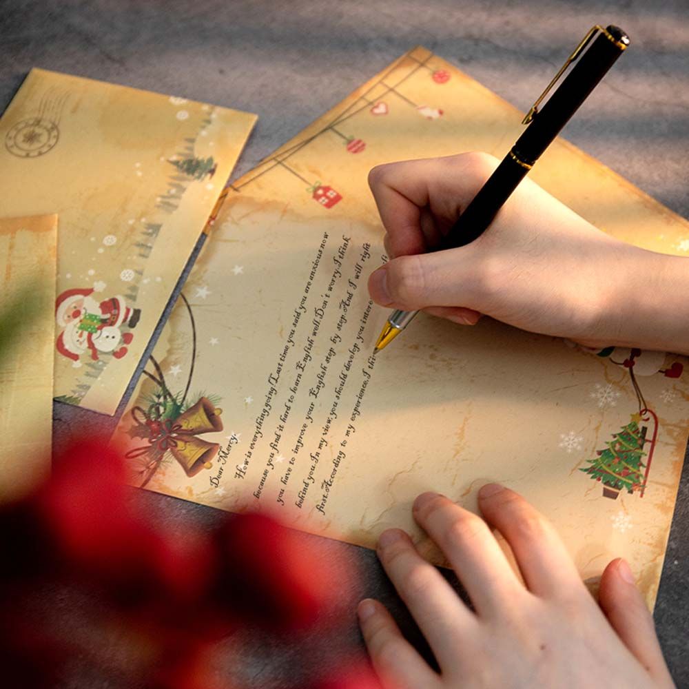 DIY Винтаж Санта-Клаус Подароч – обзор и цена Letter Envelope Kraft