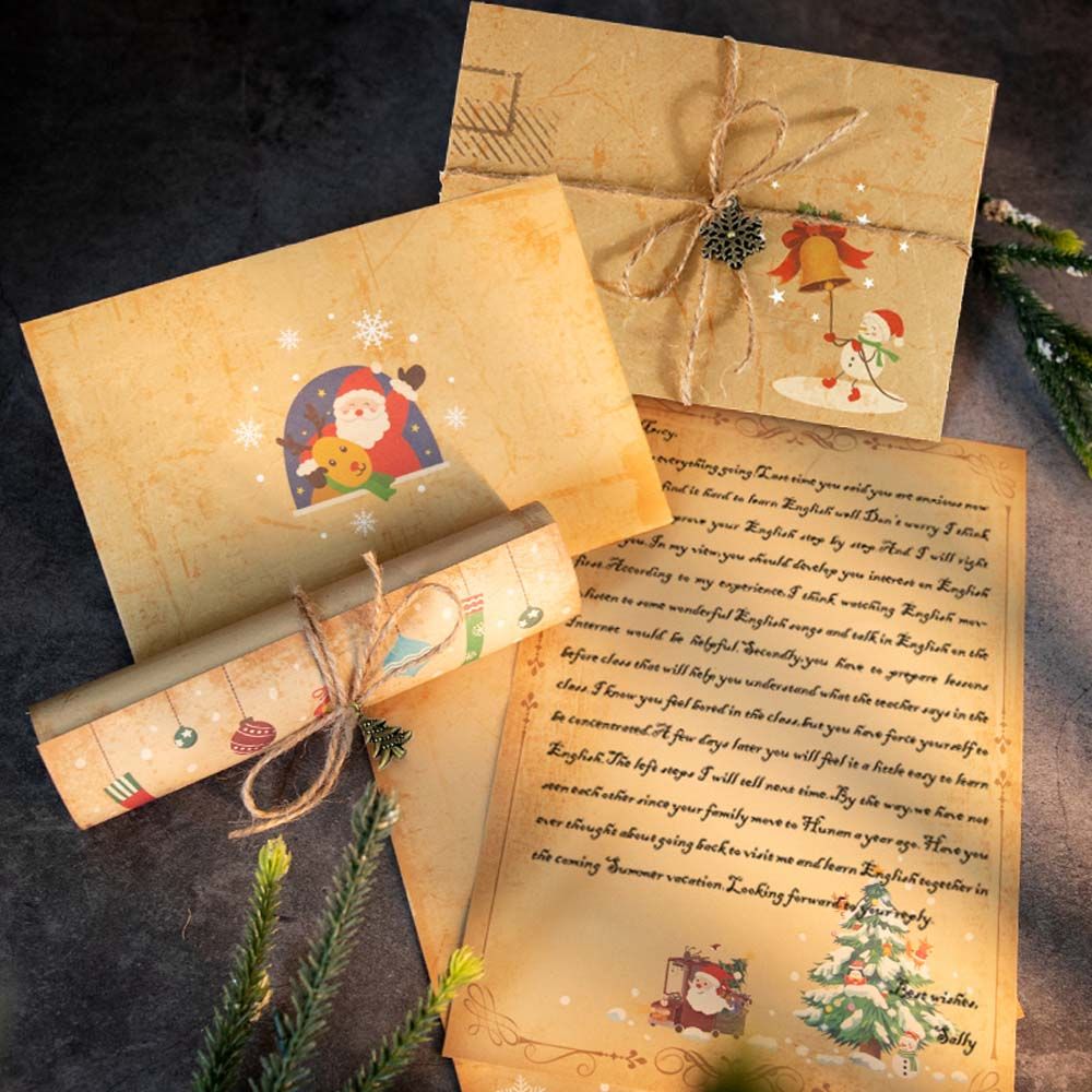 DIY Винтаж Санта-Клаус Подароч – обзор и цена Letter Envelope Kraft