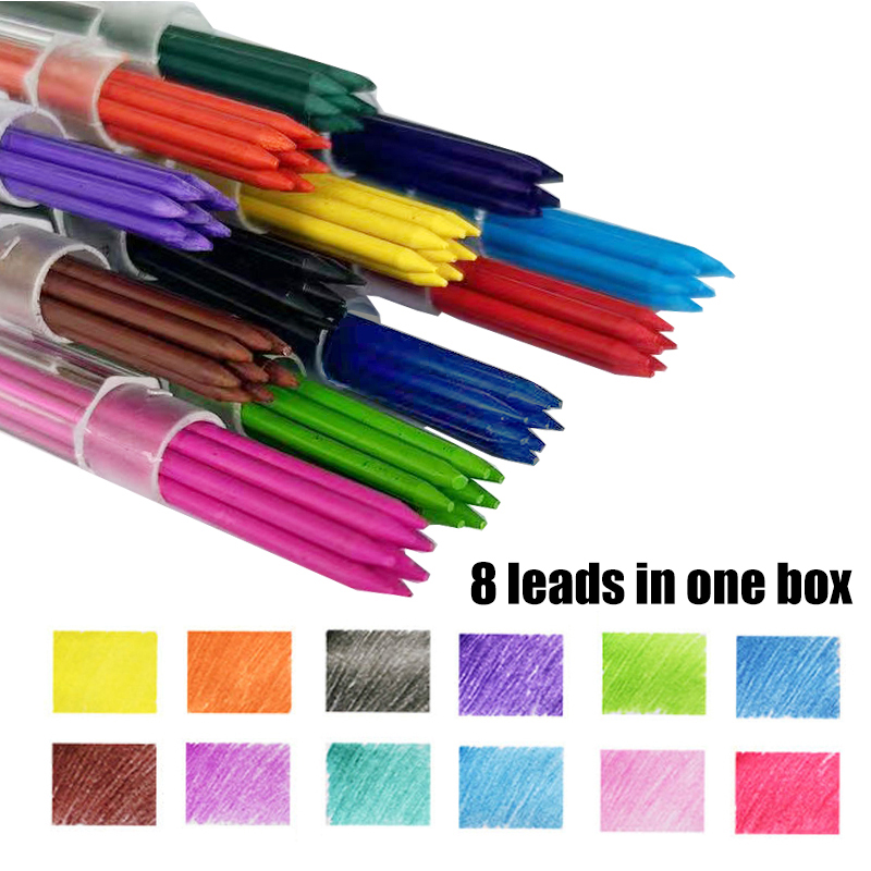 12 цветов 2,0 мм HB сменный гр – обзор и цена Mechanical Pencil Lead