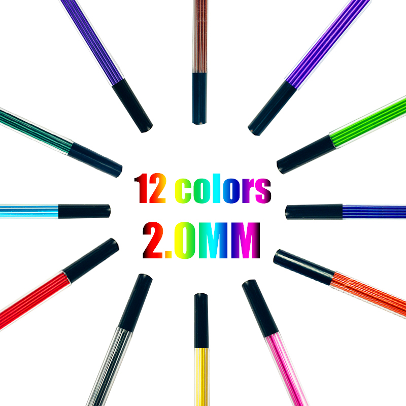 12 цветов 2,0 мм HB сменный гр – обзор и цена Mechanical Pencil Lead