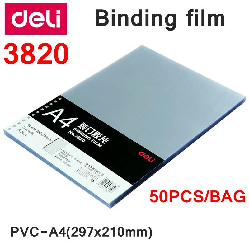 50 шт. Deli 3820 A4 ПВХ пленка – обзор и цена Binding Comb Plastic